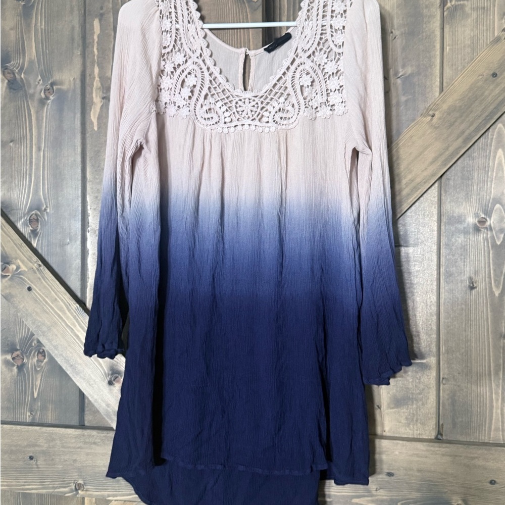 Blu Pepper. Navy Ombré dress